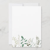 green watercolor cross First Communion Einladung (Rückseite)