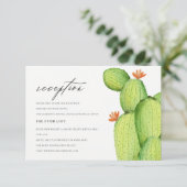 GREEN WATERCOLOR DESERT CACTUS BLUME EMPFANG EINLADUNG (Stehend Vorderseite)