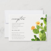 GREEN WATERCOLOR DESERT CACTUS BLUME EMPFANG EINLADUNG (Vorderseite)