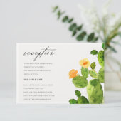 GREEN WATERCOLOR DESERT CACTUS BLUME EMPFANG EINLADUNG (Stehend Vorderseite)