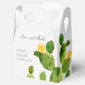 GREEN WATERCOLOR DESERT CACTUS BLUME MONOGRAMM GESCHENKSCHACHTEL (Geöffnet)