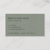 GREEN WATERCOLOR DESERT CACTUS BLUME MONOGRAMM VISITENKARTE (Rückseite)