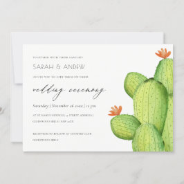 GREEN WATERCOLOR DESERT CACTUS BLUME WEDD EINLADUNG