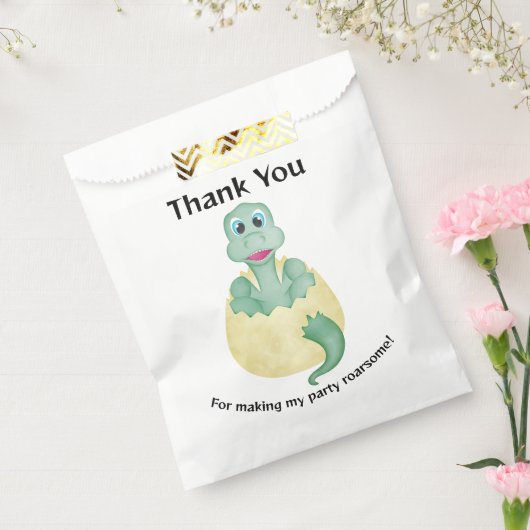 Green Watercolor Dinosaur Birthday Baby Dusche Geschenktütchen (Versiegelt)