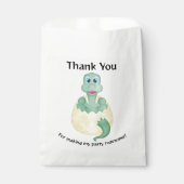 Green Watercolor Dinosaur Birthday Baby Dusche Geschenktütchen (Vorderseite)