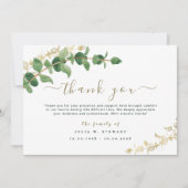 Green Watercolor Eukalyptus Funerod Danke Karte (Vorderseite)