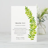 GREEN WATERCOLOR FERN FOLIAGE DANKE (Stehend Vorderseite)