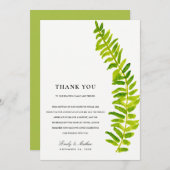 GREEN WATERCOLOR FERN FOLIAGE DANKE (Vorne/Hinten)