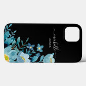 Green Watercolor Flowers  Case-Mate iPhone Hülle (Rückseite (Horizontal))
