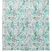 Green Watercolor Foliage Duschvorhang (Vorderseite)