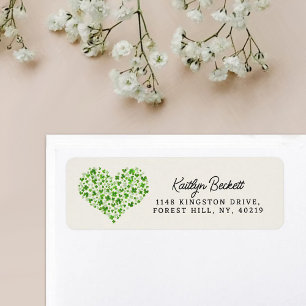 Green Watercolor Kleeblatt Herz St. Patrick's Day