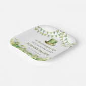 Green Watercolor Kleeblatt St Patrick's Day Party Pappteller (Gewinkelt)