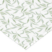 Green Watercolor Leaves Botanical Pattern Kurzer Tischläufer (Ecke)