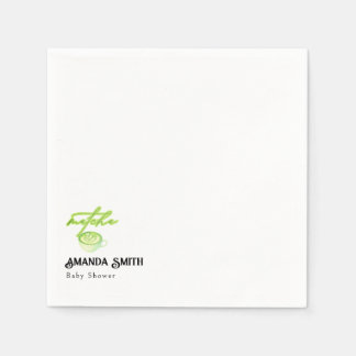Green Watercolor  Matcha Baby Shower  Napkins Serviette