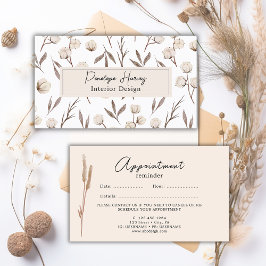 Green Watercolor Moderne Rosa Terminalkarte Visitenkarte