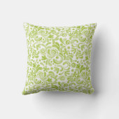 Green Watercolor Mr&Mrs NAME Wedding DATE Elegant Kissen (Rückseite)