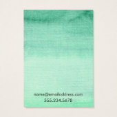 Green Watercolor Ombre Earring Display Card (Rückseite)