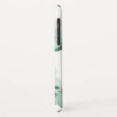 Green Watercolor Ombre Marble Monogram Case-Mate iPhone Hülle (Hinten/Links)