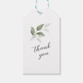 Green Watercolor Script Vielen Dank für Ihre Hochz Geschenkanhänger (Vorderseite)