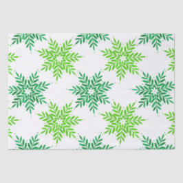 Green Watercolor Snowflake Muster Seidenpapier