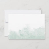 Green Watercolor Wash Foto Beerdigung Danke Karte (Rückseite)