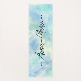 Green watercolor  yogamatte