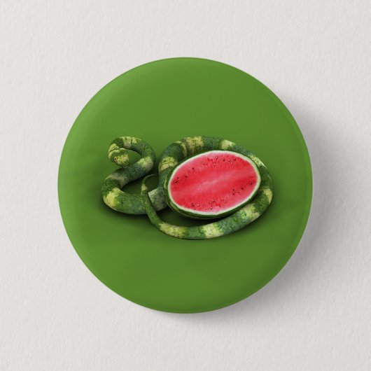 Green Watermelon Snake Button (Vorderseite)