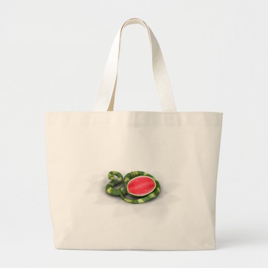 Green Watermelon Snake Jumbo Stoffbeutel (Vorne)
