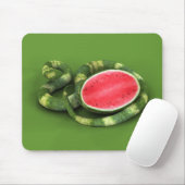 Green Watermelon Snake Mousepad (Mit Mouse)