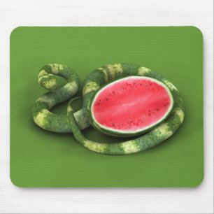 Green Watermelon Snake Mousepad