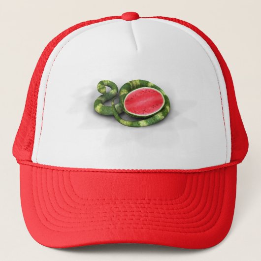 Green Watermelon Snake Truckerkappe (Vorderseite)