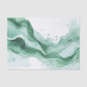 Green Wave Abstract Birthday Seidenpapier (Vorderseite)