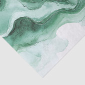 Green Wave Abstract Birthday Seidenpapier (Ausschnitt)