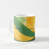 Green Wave Abstrakt personalisierbar Kaffeetasse (Vorderseite Links)