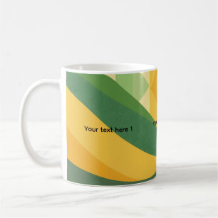 Green Wave Abstrakt personalisierbar Kaffeetasse