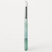 Green Wave Ombre Aquarellblasen Monogram Case-Mate iPhone Hülle (Hinten/Links)