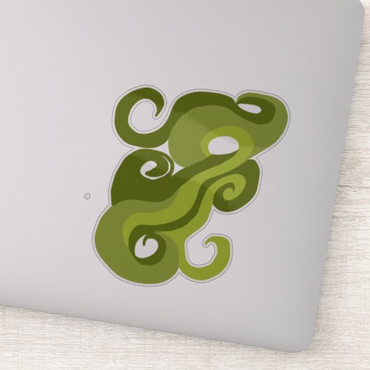 Green Wave Swirl von © Cathy Thompson Aufkleber (Detail)