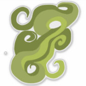 Green Wave Swirl von © Cathy Thompson Aufkleber (Vorderseite)