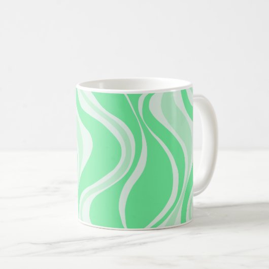 Green Waves Mug Kaffeetasse (VorderseiteRechts)