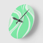 Green Waves Wall Clock Runde Wanduhr (Winkel)