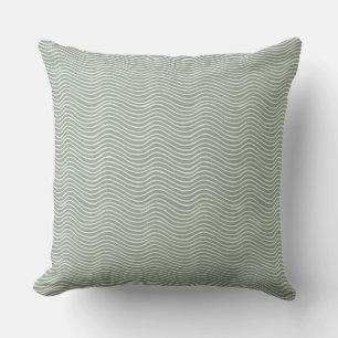 Green Wavy Muster Kissen