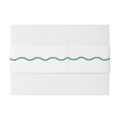 Green Wavy Retro Wedding Einladungsbanderole (Rückseitenbeispiel)