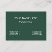 Green Wavy Stripes Visitenkarte (Rückseite)