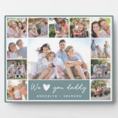 Green We Liebe You Daddy | 12 FotoCollage Fotoplatte (Vorderseite)