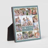 Green We Liebe You Daddy | 13 FotoCollage Fotoplatte (Vorderseite)