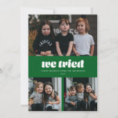 Green We Tricks Funny Multiple Foto Weihnachten (Vorderseite)