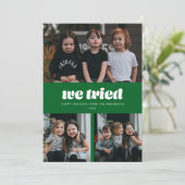 Green We Tricks Funny Multiple Foto Weihnachten (Stehend Vorderseite)