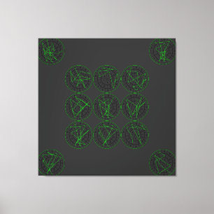 Green Wealth Luck Sigil Serie Leinwanddruck