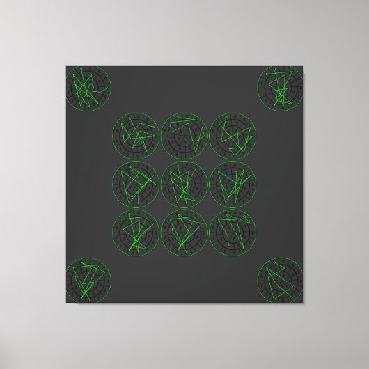 Green Wealth Luck Sigil Series Leinwanddruck (Vorderseite)