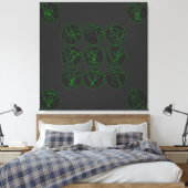 Green Wealth Luck Sigil Series Leinwanddruck (Insitu (Schlafzimmer))